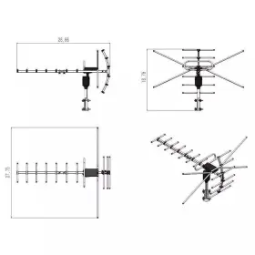 Ta-001 Aceur-7 990 Miles Hd 1080p Outdoor Amplified Hdtv Digital Tv Antenna Long Range Vhf Uhf #2