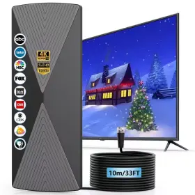 Adrinfly 445048776747 1200 Mile Long Range Support 4k 1080p 33 Ft. Cable Digital For Smart Hdtv With