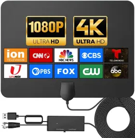 Aerobunny 769818595374 Tv Antenna Indoor Hd For Smart And Old Anten