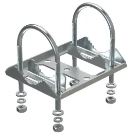 Aimeboost 728070640192 Stainless Steel Anti Vibration Universal Antenna Mount Coaxial Pipe Pole Ad