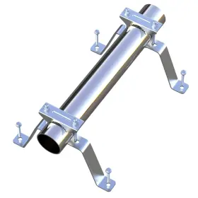 Aimeboost 728070640277 2 Pcs Stainless Steel Antenna Mount Double Wall Mast Cla #3