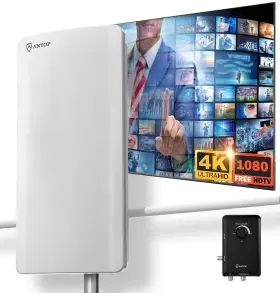 At-800sbs Airbuff 616361914759 Outdoor Tv Antenna Long Range - Antop Hd Smart Panel With S