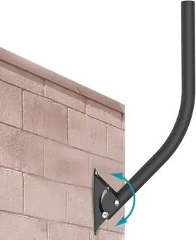 At-723 Airbuff J Pole - Outdoor Tv Antenna Mount With Adjustable Angle Lightweight