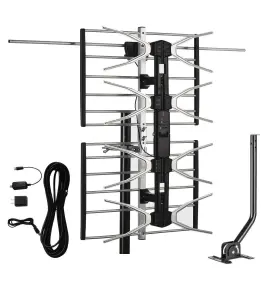 Airdiff 659499334075 Hdtv Digital Outdoor Antenna Amplified 150 Miles Long Range - Uhf/vhf Signals