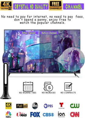 Airdoux 313032753753 2024 Tv Antenna For Smart And Old Tvs Upgraded Full 360 Signal Reception Digit #2