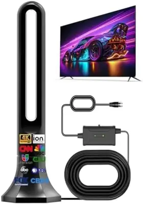 Airdoux 313032753753 2024 Tv Antenna For Smart And Old Tvs Upgraded Full 360 Signal Reception Digit