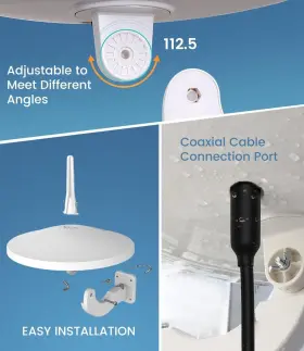 Airlegant 616361919723 Antop Omnidirectional Tv Antenna Outdoor Digital Amplified Hdtv Aerial For Sm #3