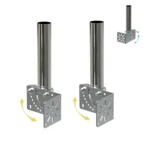 Amazmount 707713256808 2pcs 1.5 Inch Diameter Universal Outdoor Adjustable Antenna Mount Pole Bracket To