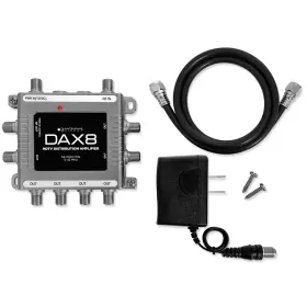 8-output Antennas Direct 817848012276 Dax Tv Antenna Distribution Amplifier Output To 8 Televisions Catv
