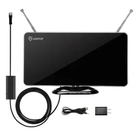 Antop 655100005228 Tv Antenna Indoor Rabbit Ears Omnidirectional 360 Degree Hdtv With Sm