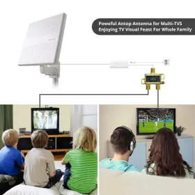 Antop 713091930445 Antenna Omnidirectional Outdoor Tv With 2-way Splitter 360 Receptio #3