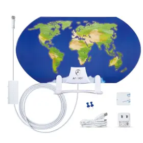 At-122b Antop 853042007069 World Map Indoor Hdtv Antenna