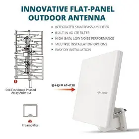 Antop 853042007144 Outdoor Tv Antenna For Multiple Tvs 65 Miles Digital Amplified Rv/tv #2