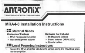Antronix 045635265486 Amplifier Cable Tv Rf Broadband 8db Gain Four Output 5-1002mhz With Power Adapter #3