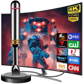 Apexwavetv Ap011-6 Antenna For Smart Tv Local Channels 103 Miles Reception 9.7