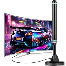 Aquario 762744956479 Tv Antenna Indoor For Smart Long Range Reception And All