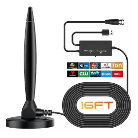 Aq15 Aquario Tv Antenna Indoor 2025 Digital Hd For Local Channels Smart And