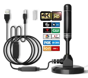 Auterco 730595696219 2024 Indoor Digital Smart Tv Antenna Magnetic Base Local Channels Portable 3