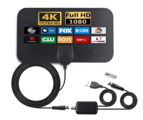 Auterco 744472803676 2024 Hd Tv Antenna Indoor Digital Amplified Hdtv Support 4k 1080p V