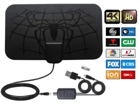 Auterco 789130891756 2024 Tv Antenna For Smart 200 Miles Range Digital Amplified Indoor Hdtv
