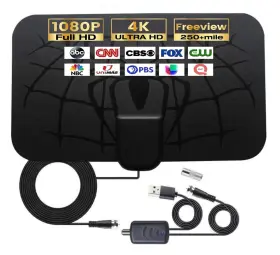 Auterco 796788238765 Tv Antenna Indoor For Smart Digital Amplified Hdtv Support 4k 8k