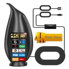 Auterco 796788675027 Digital Amplified Tv Antenna 2024 Newest Hd Long 460 Mil