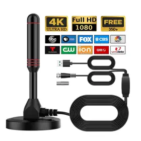 Auterco An-ah2-2304241523 2025 Hd Digital Tv Antenna For Smart 600 Miles Range Loca