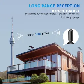 Auyoung 791162706540 2024 Newest Hd Tv Antenna Up 150 Miles Range-indoor Support 4k 1080p #3