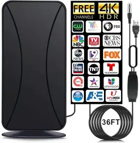 Avnicud 445027678697 2023 Amplified Hd Digital Indoor Tv Antenna 450 Miles Range Signal Booster