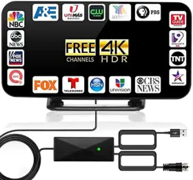 Avnicud 696586020329 Antenna Tv Digital Hd Indoor - 350 Miles Long Range With Built-in Coax Hdtv #2