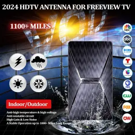 1100 Axevoi 732404339485 2024 Upgraded Tv Antenna Indoor Miles 2x Range Digital For #3