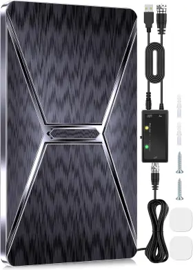 Axevoi 732404341143 2024 Tv Antenna Indoor Smart 980 Miles 2x Long Range Outdoor Digit
