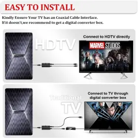 Axevoi 732404341846 Tv Antenna For Smart Up 800 Miles Indoor Digital Outdoor Long R #2