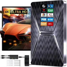 1600 Axevoi 732404375100 2025 Upgraded Tv Antenna For Smart Miles Range Digital Inch