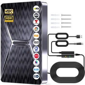 Axevoi 732404376237 2025 Upgraded Indoor Tv Antenna 2800 Miles Range Hd Digital For Sma