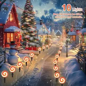 Bw-c9-a1-1-10 Beauty World International Group Ltd Christmas Lollipop Pathway Lights For Decoration Peppermint Red #3