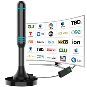 Bigefeixu 642135989050 Tv Antenna Indoor - Strong Magnetic Base Digital For Easy Installa