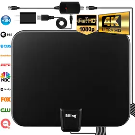 Biling 754914022817 Tv Antenna For Digital Indoor 80-120 Miles Amplified Hdtv