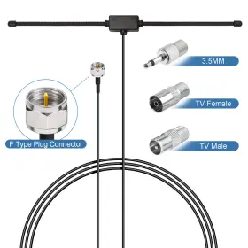 Usc026 Bingfu Fm Radio Dipole Antenna 75ohm F And 3.5mm For Av Audio Video Home Theater Receiver #3
