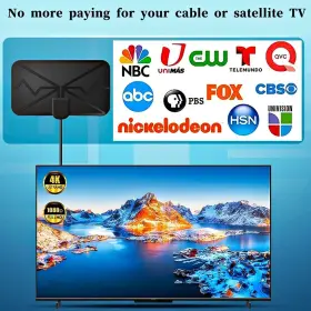 Qgx-lwm-600-b Branded 2024 Amplified Digital Hd Tv Antenna 600 Miles Long Range Indoor Hdtv Channels #3