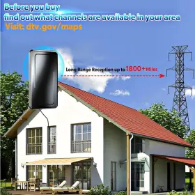 Sdw-an-1800 Branded Best Outdoor Amplified Hdtv Antenna Long Range 4k 1080p Free Hd Tv Local Channel #2