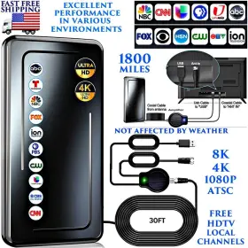 Sdw-an-1800 Branded Best Outdoor Amplified Hdtv Antenna Long Range 4k 1080p Free Hd Tv Local Channel