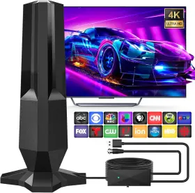 Bs001 Bstvmov 2025 Tv Antenna For Smart Indoor Antennas Support 4k 1080p Tvs Black