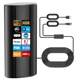 An9008-001 Bvoplme 1600 Miles Digital Tv Antenna For Smart Portable Hd Ind