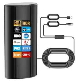 An9008 Bvoplme 1000 Miles Range Tv Antenna Digital For Smart Black