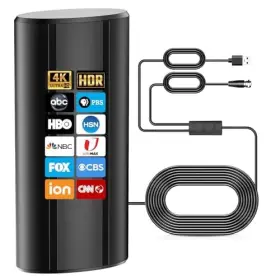 Hsxan9008-p1 Bvoplme Digital Tv Antenna 1800 Miles Range Portable Hd Indoor For Smart T