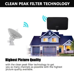 Bwxsyws 744759878373 Tv Antennas Hd Digital Antenna For Smart Indoor - Long Range 100 Miles #2