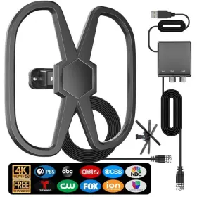 Bzoxauy 094759105949 Tv Antenna Outdoor For 2 Tvs 3500 Miles Long Range Digital Antennas Smart Tvs