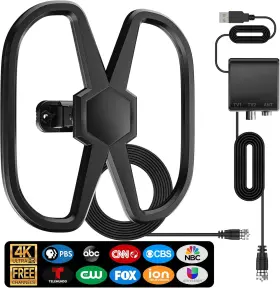 Tvs-2900 Bzoxauy 744110922363 Tv Antenna Support 2 Miles Long Range Digital Antennas Smart Outdo
