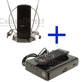 400201 Cables Direct Online 50 Mile Digital Signal Booster Indoor Tv Antenna Set Kit Vhf Uhf Fm Amplifier